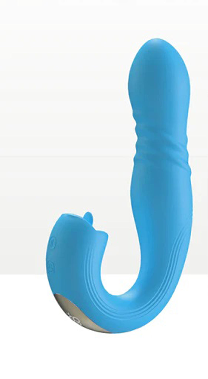 Honey Play Box Joi Thrust 2 - App Controlled Thrusting G-Spot Vibrator - Blue