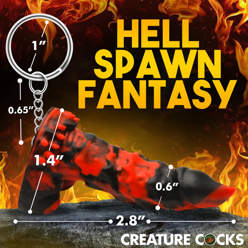 XR Brands Fire Demon Keychain - Red/black