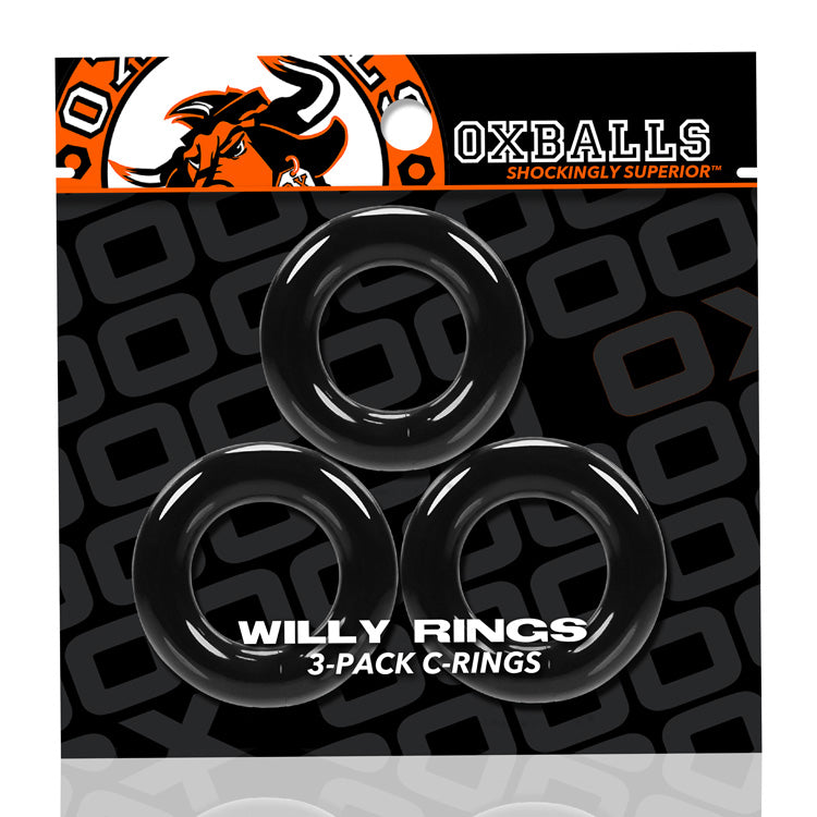 Oxballs Willy Rings 3-Pack Cockrings - Black