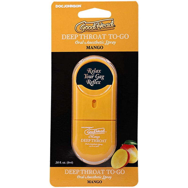 Doc Johnson Goodhead Deep Throat Spray to Go Mango .30fl Oz