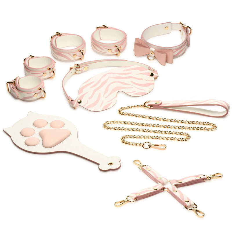 XR Brands Pink Kitty Bondage Set - White/pink