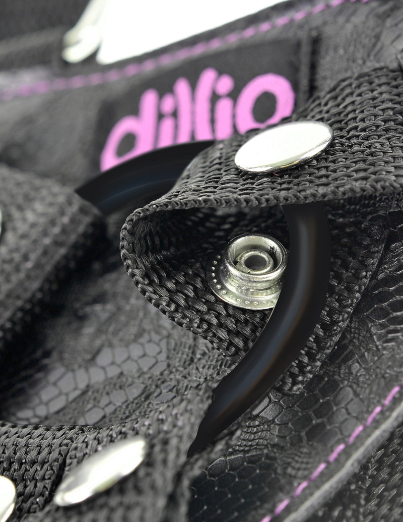 Pipedream Dillio Pink - 6 Inch Strap-on Suspender Harness Set