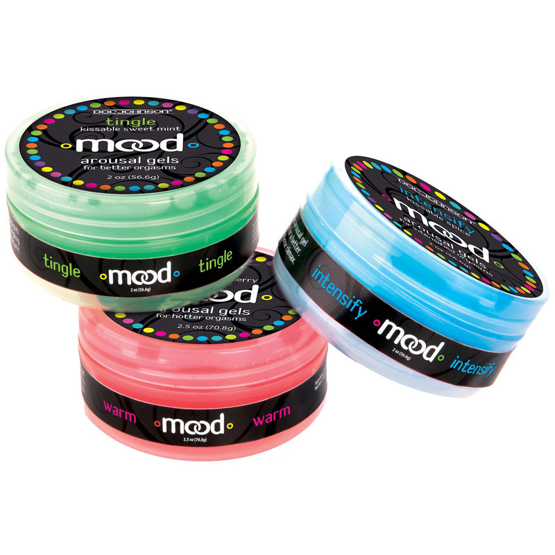 Doc Johnson Mood Arousal Gels - Warm, Tingle, Intensify Bulk