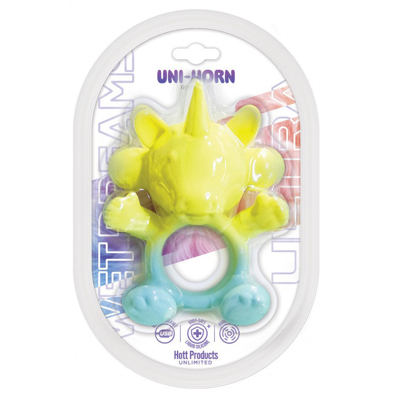 Hott Products Uni-Horn Cock Ring Vibe - Wet Dreams Ultra