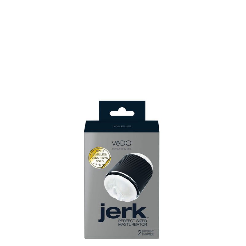 VeDO Jerk Perfect Sized Masturbator - Clear - Stroker Masturbator - Realistic Mini Stroker