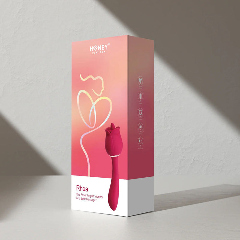 Honey Play Box Rhea - the Rose Clit Licking Tongue Vibrator and G Spot Massager - Pink
