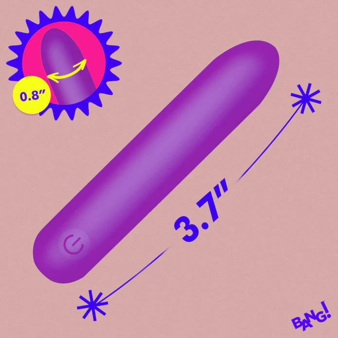 XR Brands Tapered Flexible Silicone Bullet - Purple