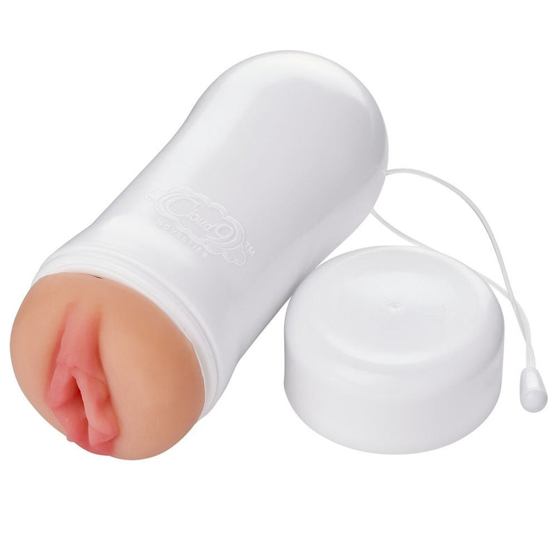 Cloud 9 Novelties Pleasure Pussy Pocket Stroker Water Activated - Flesh - Stroker Masturbator - Realistic Pocket Pussy - Canister Masturbation Cup