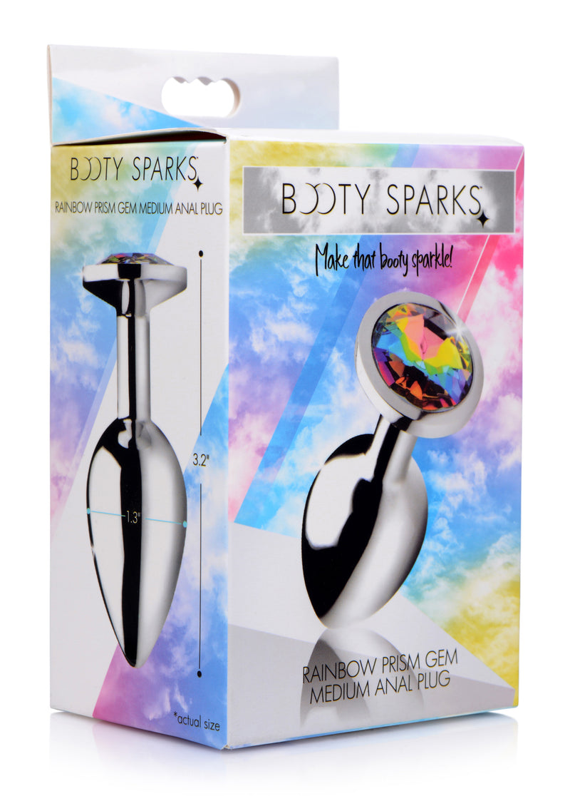 XR Brands Rainbow Prism Gem Anal Plug - Medium