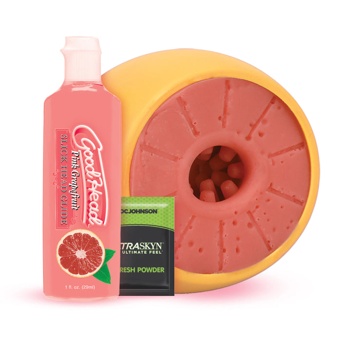 "Goodhead - Grapefruit Blowjob Set - Yellow/pink DJ0682-35-BX"
