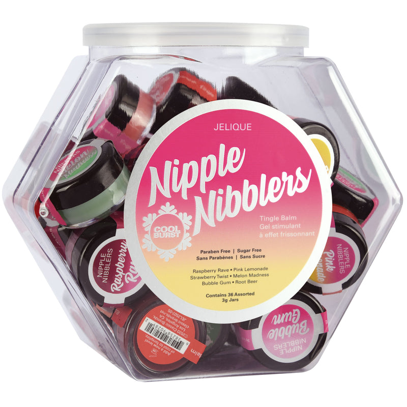 Jelique Products Nipple Nibblers Tingle Balm - 36 Pc. Bowl - 3gm Jars Assorted
