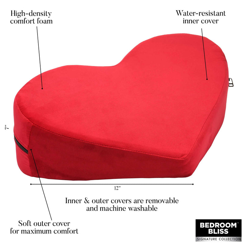 XR Brands Love Pillow Heart Pillow - Red