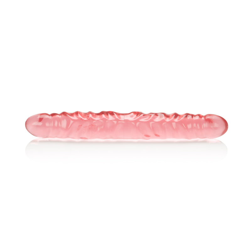 CalExotics Translucence 12 Inches Veined Double Dong - Pink
