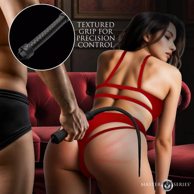 XR Brands Viper Tail Silicone Whip - Black