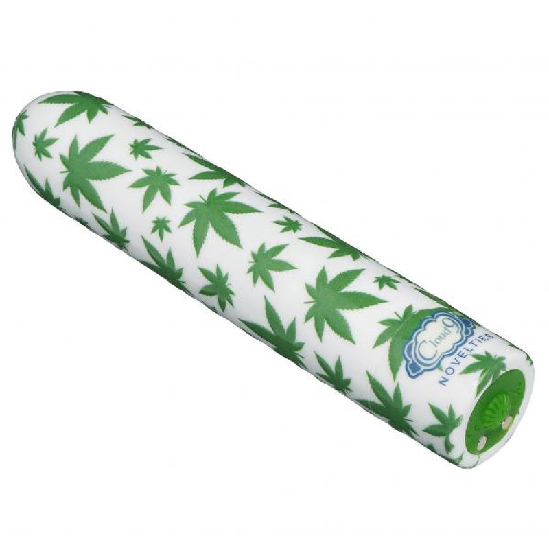 Cloud 9 Novelties 420 Slim Cannabis Leaf Vibe - White/green