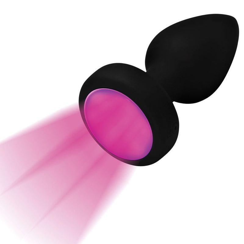 XR Brands 7x Light Up Rechargeable Anal Plug - Small