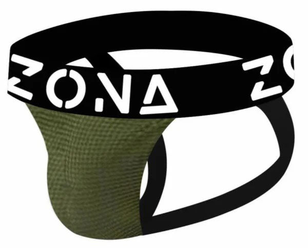 Zona Mens Underwear Army Edge Jockstrap - Medium
