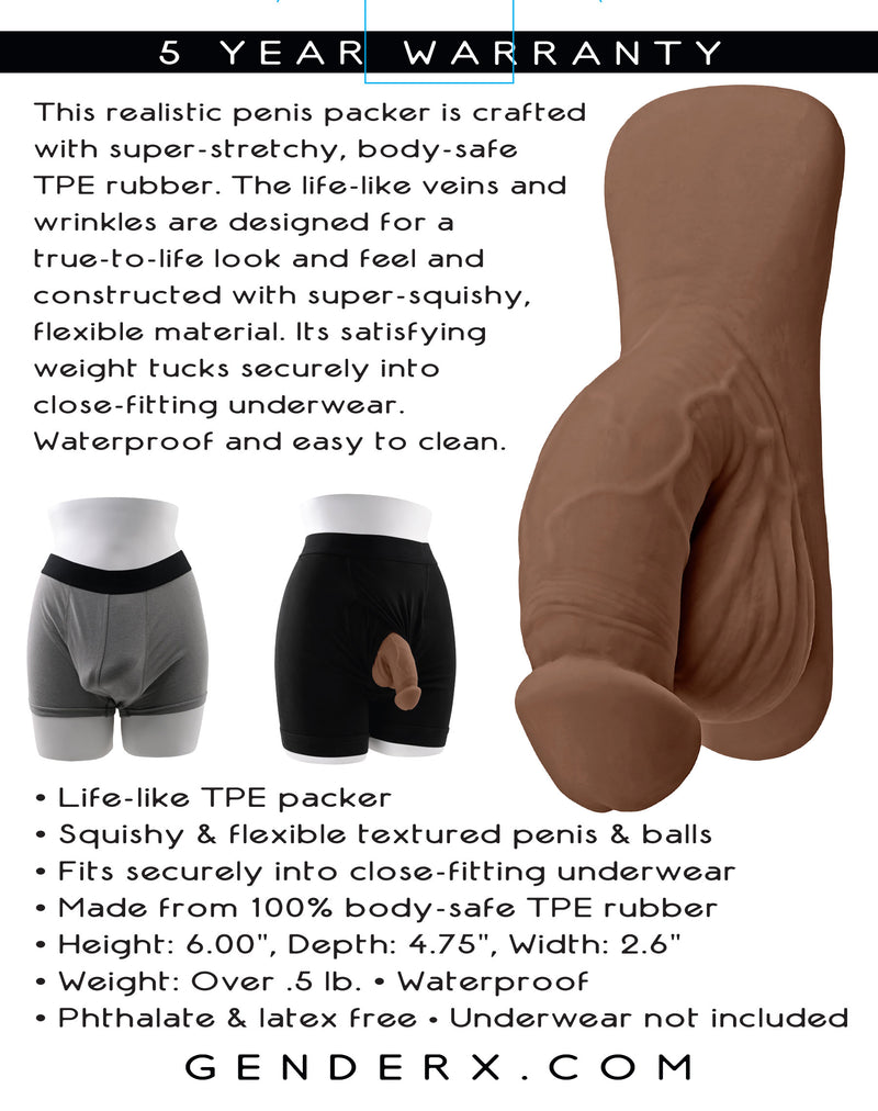 Evolved Novelties 4 Inch Silicone Packer Dark
