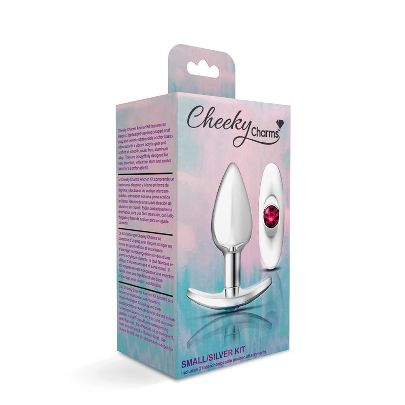 Viben Silver Anchor Buttplug Kit - Clear Iridescent/pink