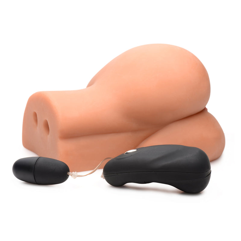 Curve Toys Mistress Alexis Side Saddle - Latte - Stroker Masturbator - Realistic Body Part Stroker