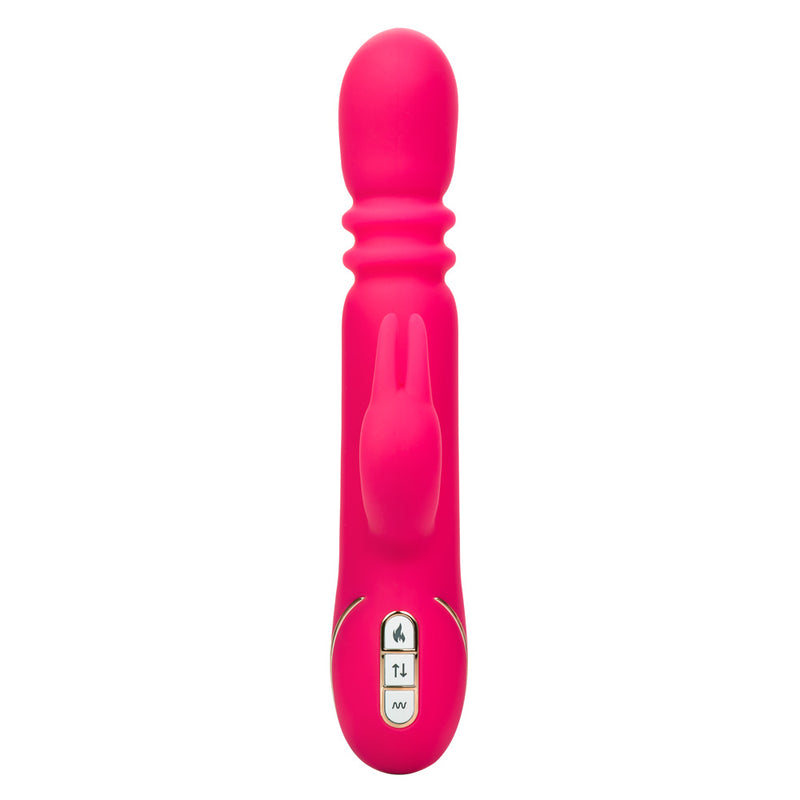 CalExotics Jack Rabbit Signature Heated Silicone Triple Fantasy Rabbit - Pink