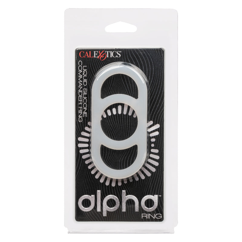 CalExotics Alpha Liquid Silicone Commander Ring - Natural
