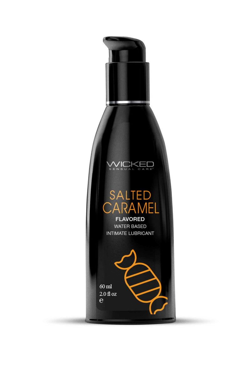 Wicked Sensual Care Aqua Salted Caramel Flavored Water Based Intimate Lubricant - 2 Fl. Oz.