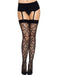"Heart Net Thigh Highs - One Size - Black LA-6643BLKOS"