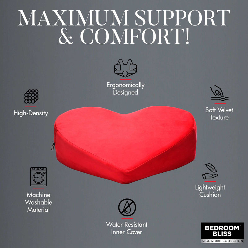XR Brands Love Pillow Heart Pillow - Red