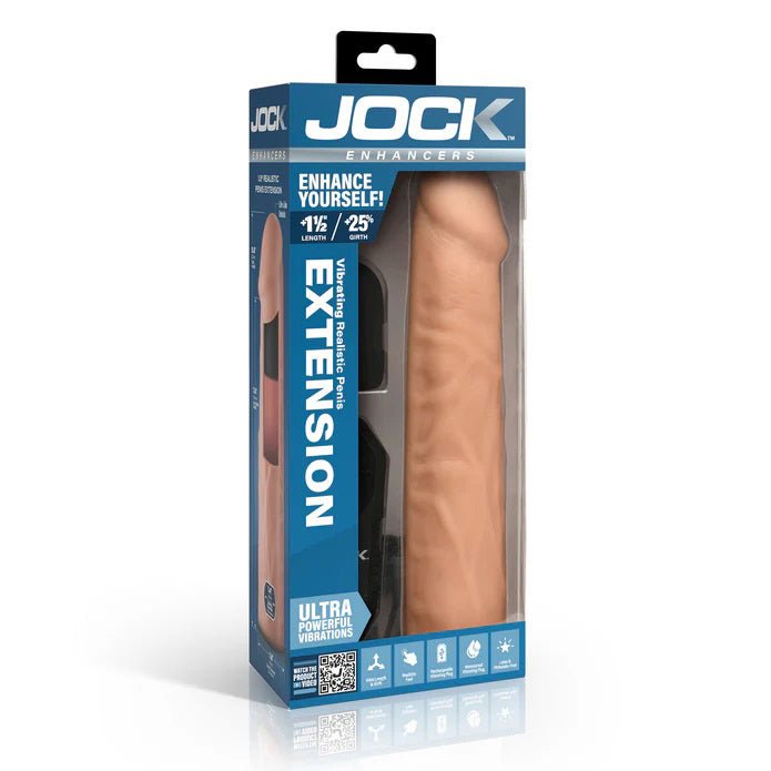 Curve Toys Jock Vibrating Penis Extension with Remote - Light