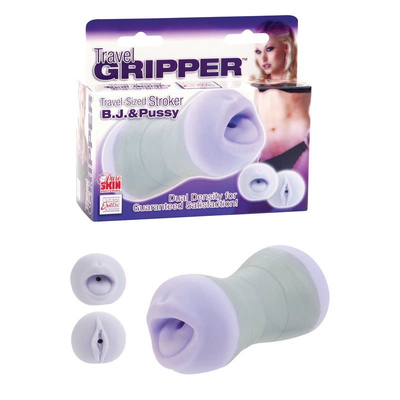 CalExotics Travel Gripper BJ (Blow Job) and Pussy - Stroker Masturbator - Realistic Pocket Pussy