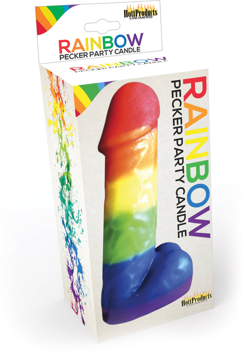 Hott Products Rainbow Pecker Party Candle 7 Inches