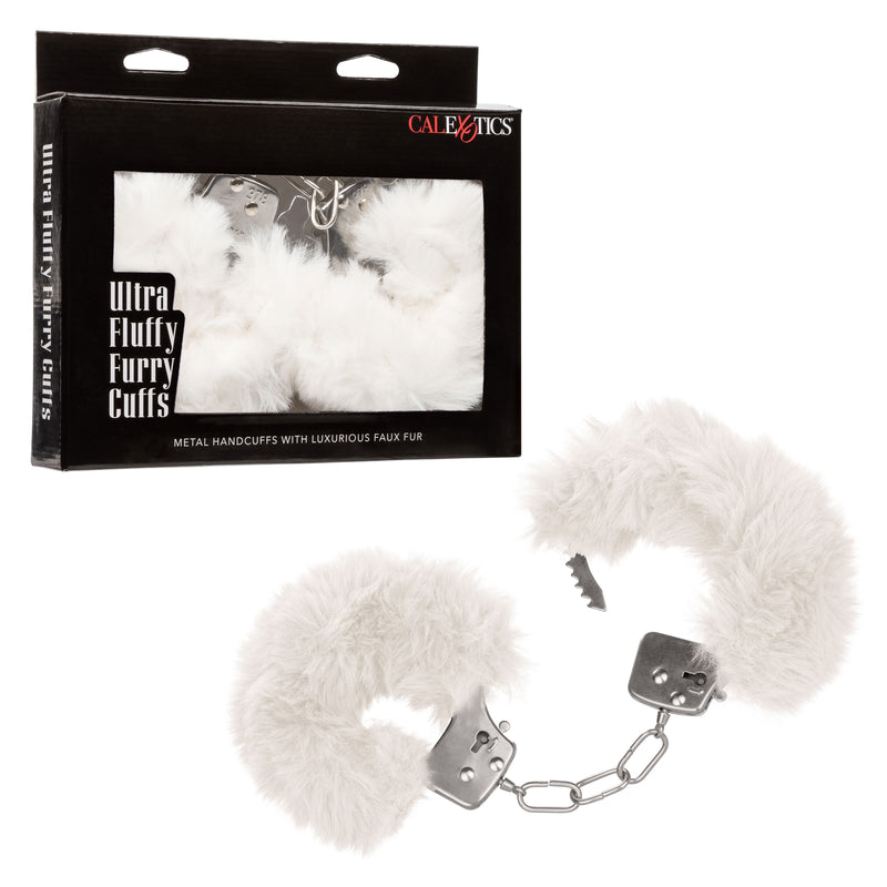 CalExotics Ultra Fluffy Furry Cuffs - White