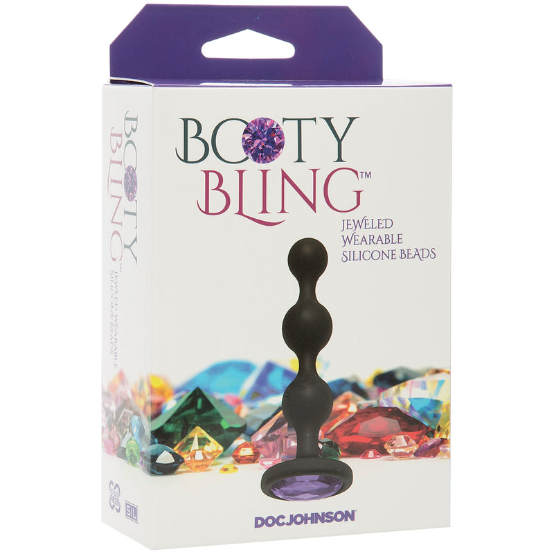 Doc Johnson Booty Bling - Wearable Silicone Beads - Purple