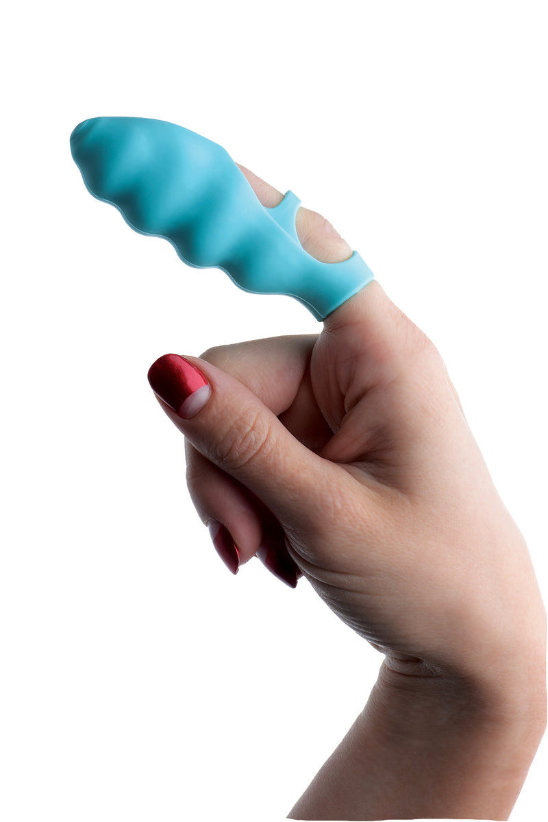 XR Brands Ripples Finger Bang-Her Vibe - Teal