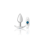 "Silver Anchor Buttplug Kit - Clear Iridescent/teal VB-CC9141"