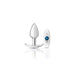 "Silver Anchor Buttplug Kit - Clear Iridescent/teal VB-CC9141"