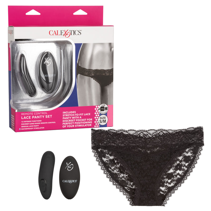 CalExotics Remote Control Lace Panty Set - S/m