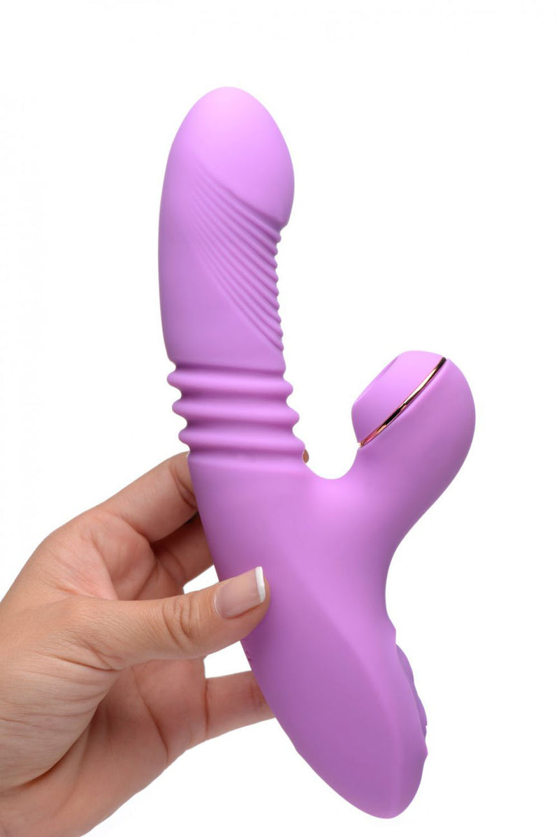 XR Brands Shegasm Thrusting Suction Rabbit - Purple