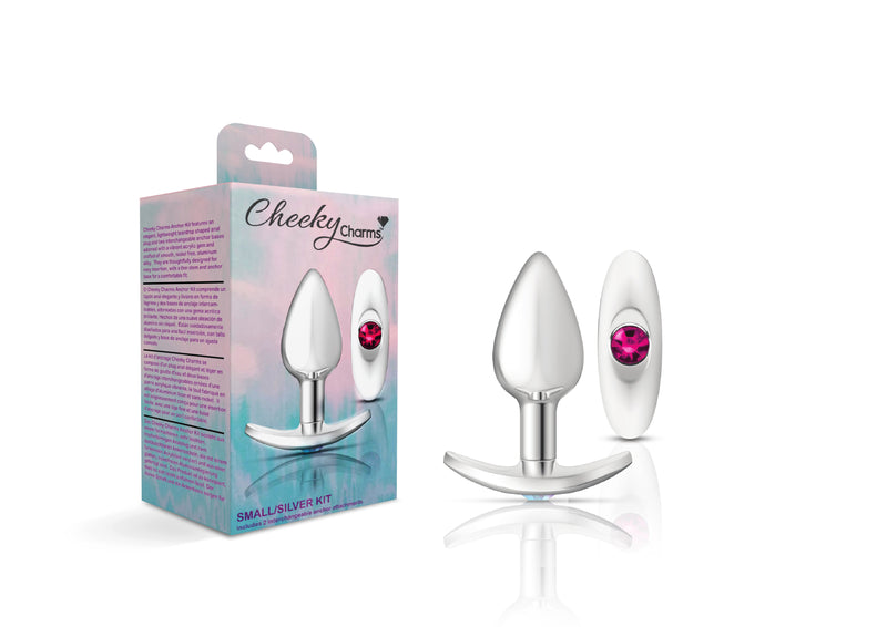 Viben Silver Anchor Buttplug Kit - Clear Iridescent/pink
