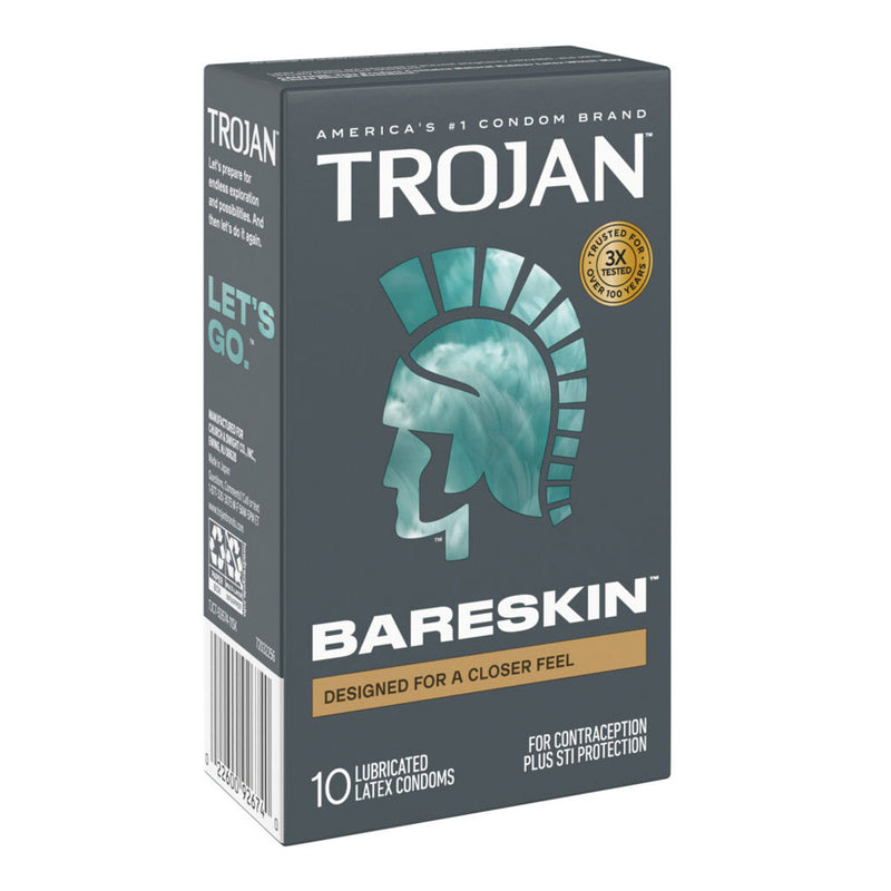 Paradise Marketing Trojan Sensitivity Bareskin Lubricated Condoms - 10 Pack
