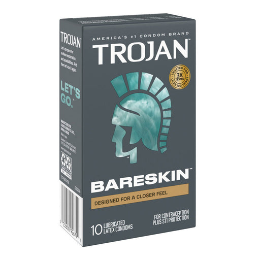 "Trojan Sensitivity Bareskin Lubricated Condoms - 10 Pack TJ92674"