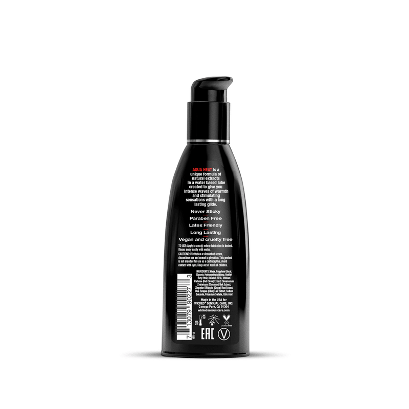 Wicked Sensual Care Aqua Heat Water Based Warming Lubricant - 2 Fl. Oz.