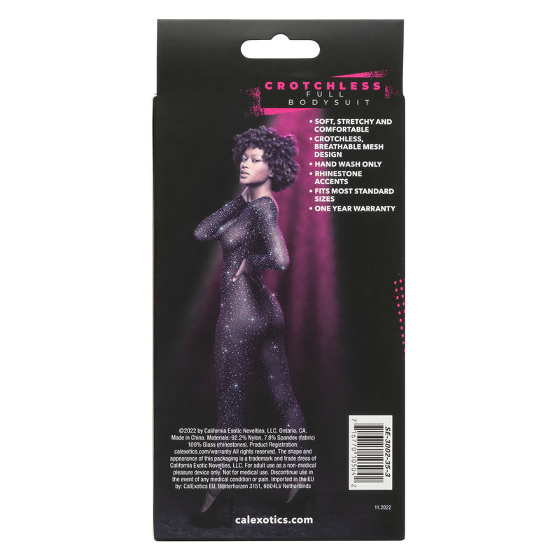 CalExotics Radiance Crotchless Full Body Suit - One Size - Black
