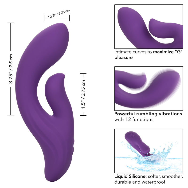 CalExotics Stella Liquid Silicone Dual Pleaser - Purple