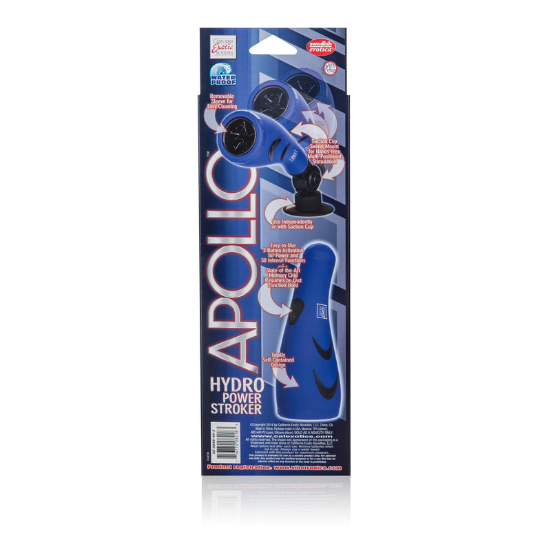 CalExotics Apollo Hydro Power Stroker - Blue - Automatic Stroker Masturbator - Canister Masturbation Cup