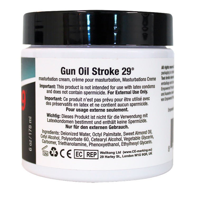 Gun Oil - Pink Lubricant Gun Oil Stroke 29 - 6 Oz Jar - Masturbation Cream
