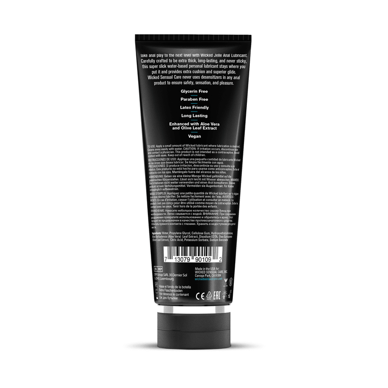 Wicked Sensual Care Jelle Water-Based Anal Lubricant - 8 Fl. Oz.