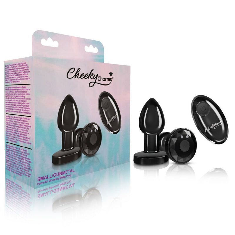 Viben Vibrating Gunmetal Metal Remote Plug - Small