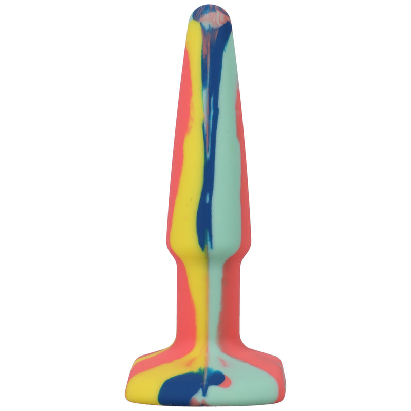 Doc Johnson A-Play Groovy Silicone Anal Plug 4 Inch - Sunrise